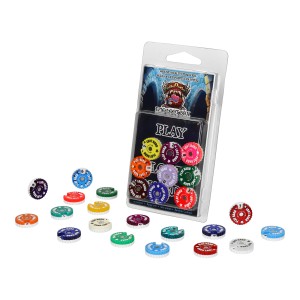 Trackers Counters, Range 0-9, Size 20mm, Random Colours